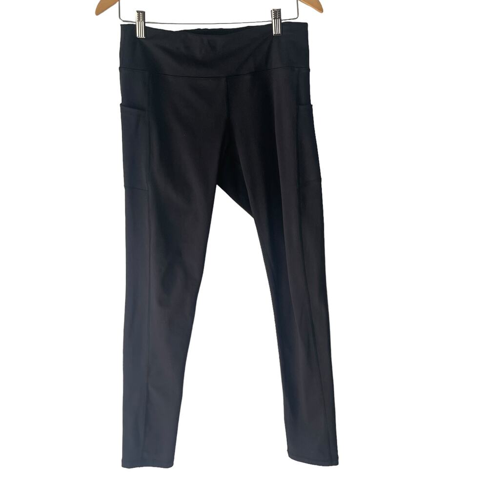 HOFI Women's Size Large Black Activewear Black‎ Crop Leggings